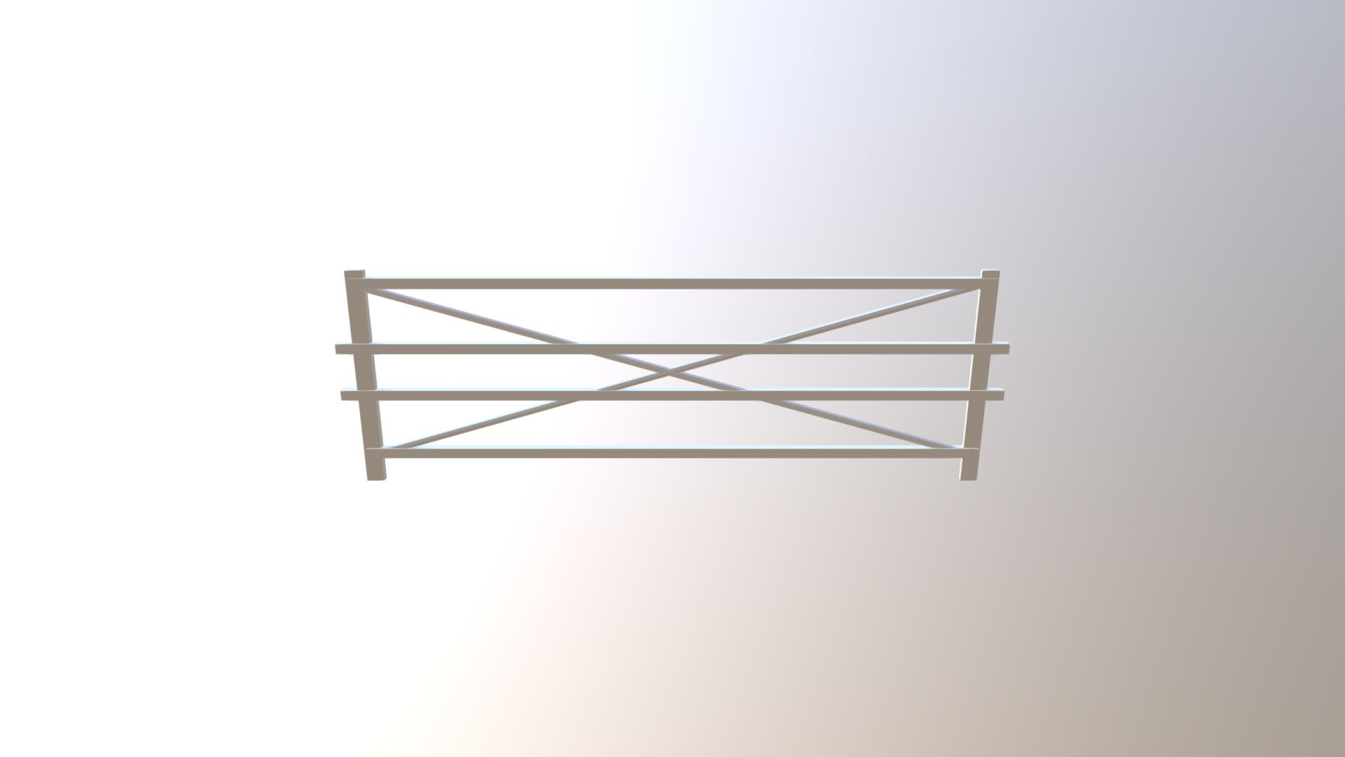 A Cartoon farm fence item that can be repeated several times to create a long fence.