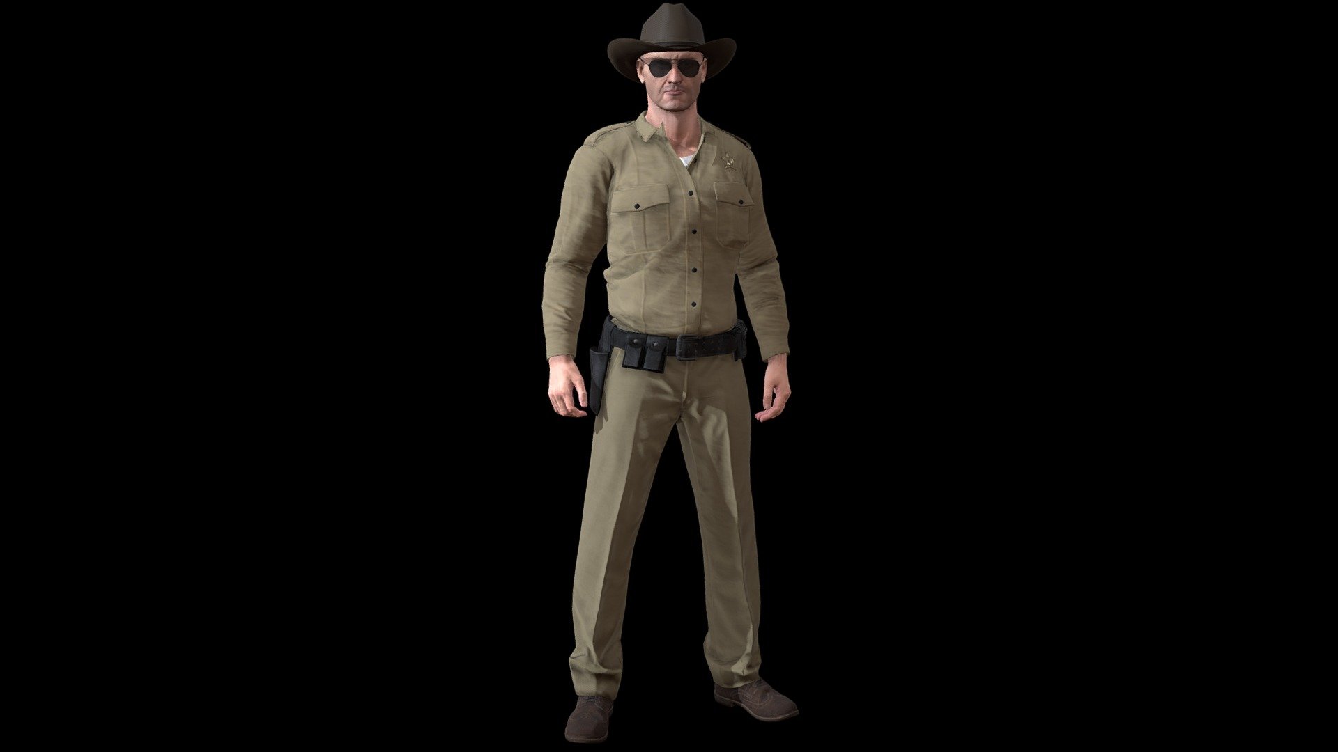 Police Sheriff :

3d Game Ready Police Man Character.

High detail and realistic model.

Rigged, with high definition textures.

Complete archive in additional file
