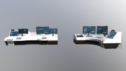 Modular Scifi Terminal Computer Setss computer, fiction, tile, tablet, monitor, science, terminal, lowpoly, scifi, low, poly, modular, screen, keyboard