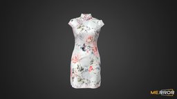 [Game-Ready] Qipao Cheongsam Chinese Dress style, fashion, cultural, stylish, ar, 3dscanning, traditional, costume, formal, cultural-heritage, cheongsam, turtleneck, cheongsam-qipao, qipao, photogrammetry, 3dscan, female, clothing, asian-style, flowerpattern, noai, fahsion-scan, female-fashion, formal-casual