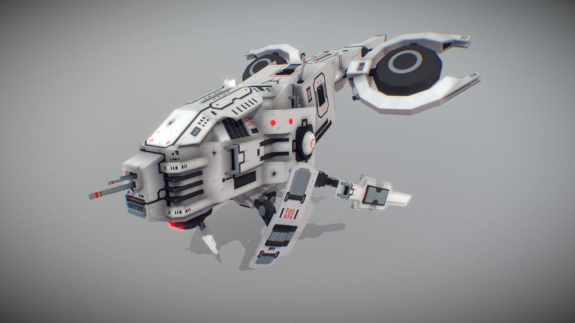 This drone driven by an ancient and powerful AI now compete in extremes races around the galaxy.

Its many scars shows how reckless yet durable this hovercraft is.



Made with Blockbench