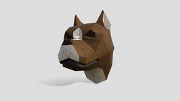 Dog Pitbull dog, artwork, drawing, painting, pitbull, arte, artist, art, lowpoly