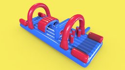 Survival Inflatable Bouncy kids, playing, fun, children, toys, outside, play, family, jump, inflatable, team, battle, colors, bouncing, yard, jumping, amusement, plastic
