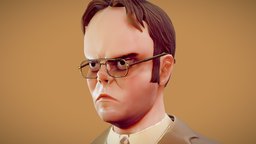 The Office - Dwight Schrute Fan Art fanart, toon, rigging, unreal, gamedev, gamereadymodel, dwight, gameready-lowpoly, rainnwilson, schrute, maya, character, cartoon, zbrush, animation, gameready, the-office