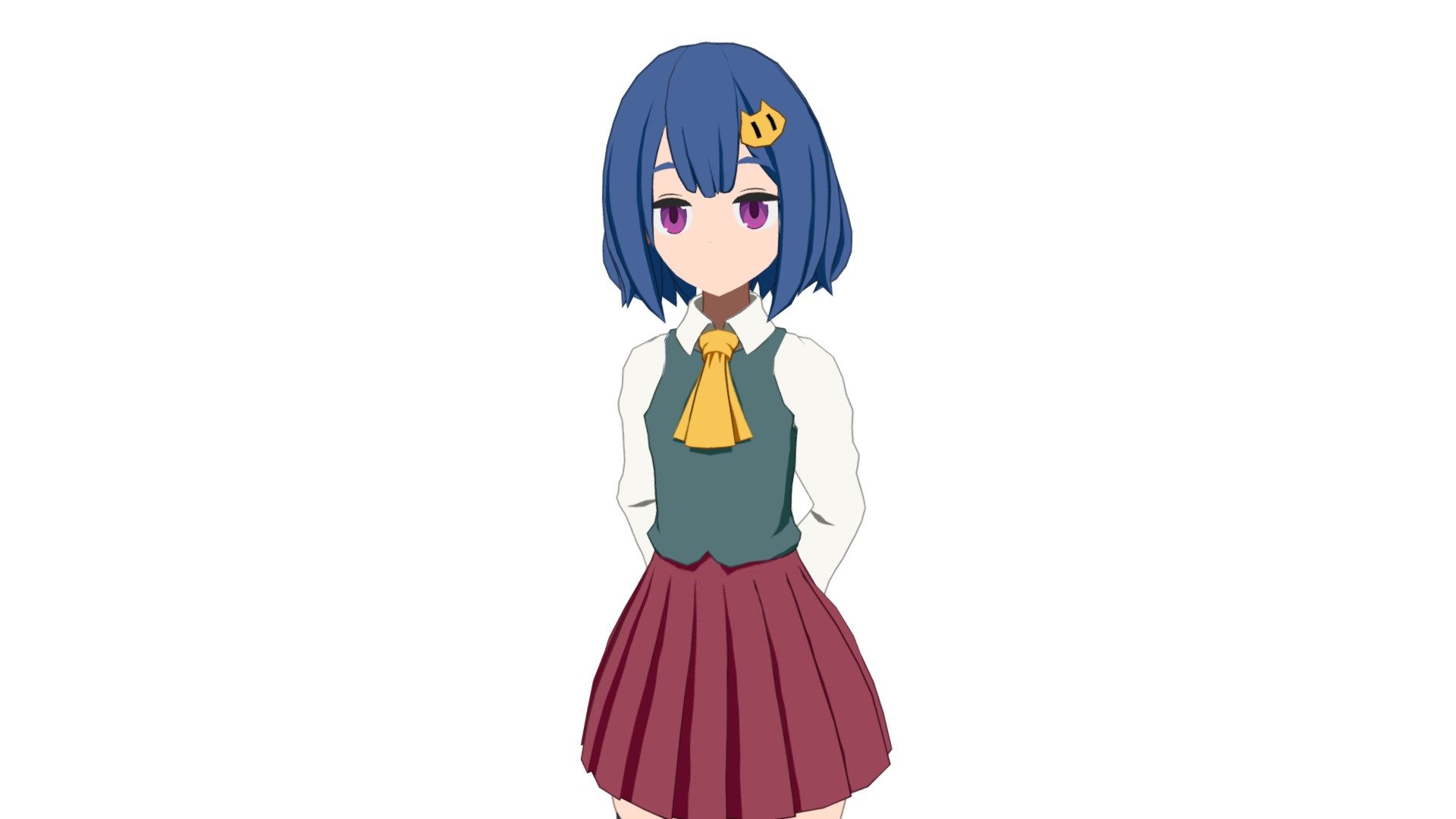 anime style girl

Includes:

• 1 rigged file,1 animeted file

https://drive.google.com/file/d/1o3OULFSTeu8yIoVdWsnnfRL3JIzTH7zB/view

• 3 facial expressions (shape key)

https://youtu.be/W1Ou3avNHxw

• 1 PSD files and tga files for Cloths, Body, Hair

• Blender and FBX files