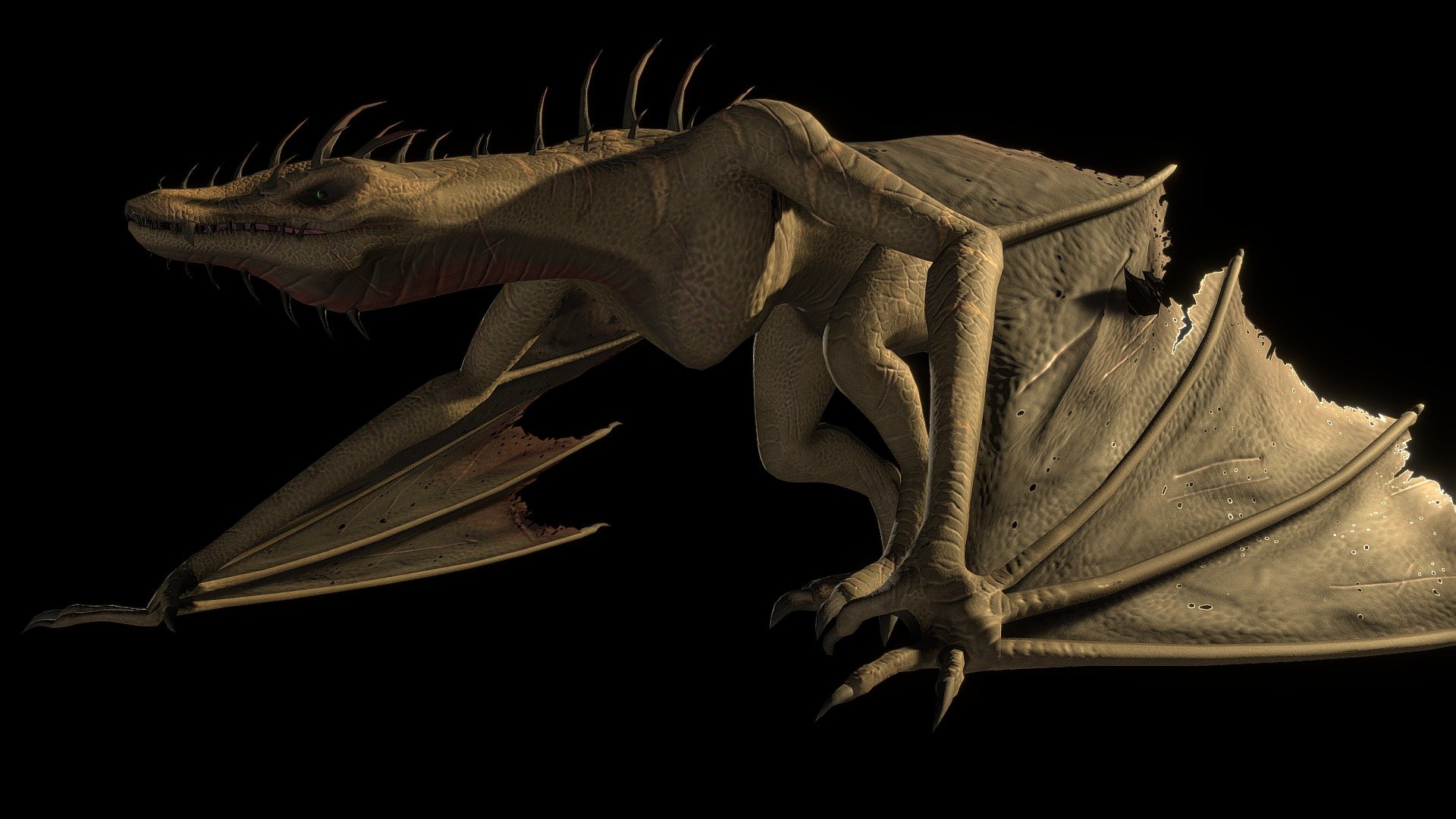 Yet another rig of a variant of dragon I made in a span of 3 weeks. Though I very mostly made up the design as I went along (as usual) I had several insperations in which some may show more than others ranging from a VRex to the modern godzilla, to crocodiles to a handful of dragon art on the internet and etc. Would look even better if Sketchfab was able to process Blender bendy bones, but outside of Blender the tail, neck and wings will look like that (and if animation was my specialty). Was originally going to be a dark gray and somewhat similar and simpler patterns, but ended up with this instead. Didnt really establish any kind of lore n stuff as usual ,but I would imagine about this boi being a green fire breather that would result into toxic or venomous fumes and being extremely ferral.

(some under the hood shots of the armeture) 




Feel free to donate sometime if you like this model >  https://ko-fi.com/dm913