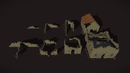 Ruins Pack V1 ancient, ruins, prop, medieval, pack, walls, props-assets, architecture, fantasy, modular, noai