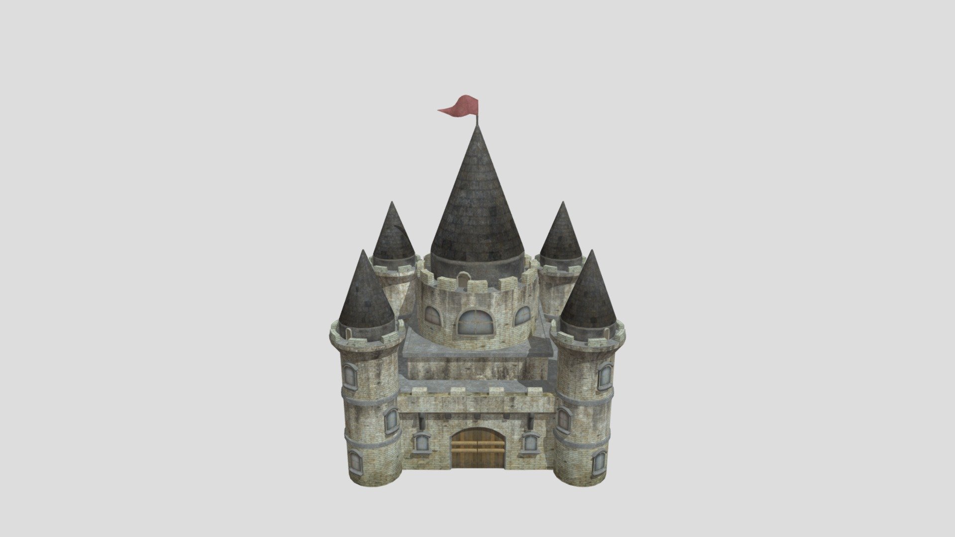 The Medieval Castle With Strong Walls