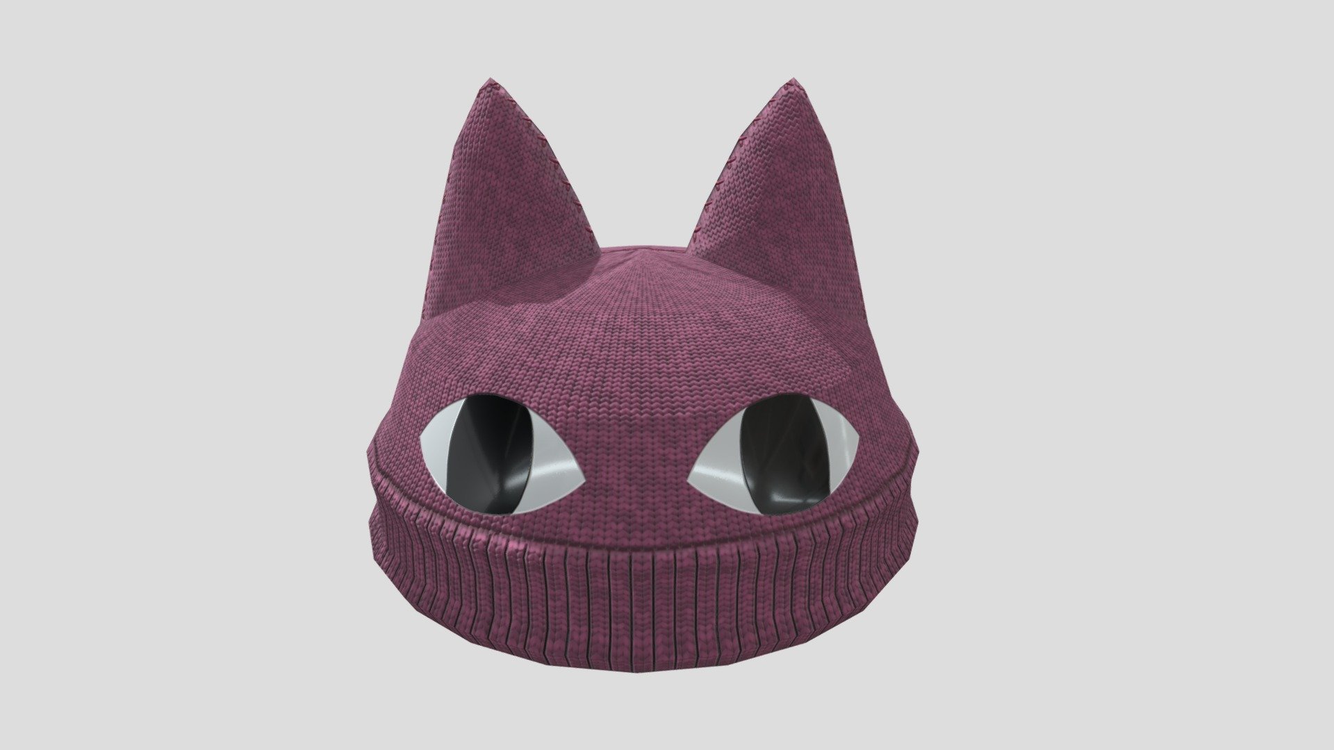 A feline-themed hat that will be sure to keep your brainpan warm during the coming winter months. The ears flop around and the eyes piercing gaze instill fear in your enemies.