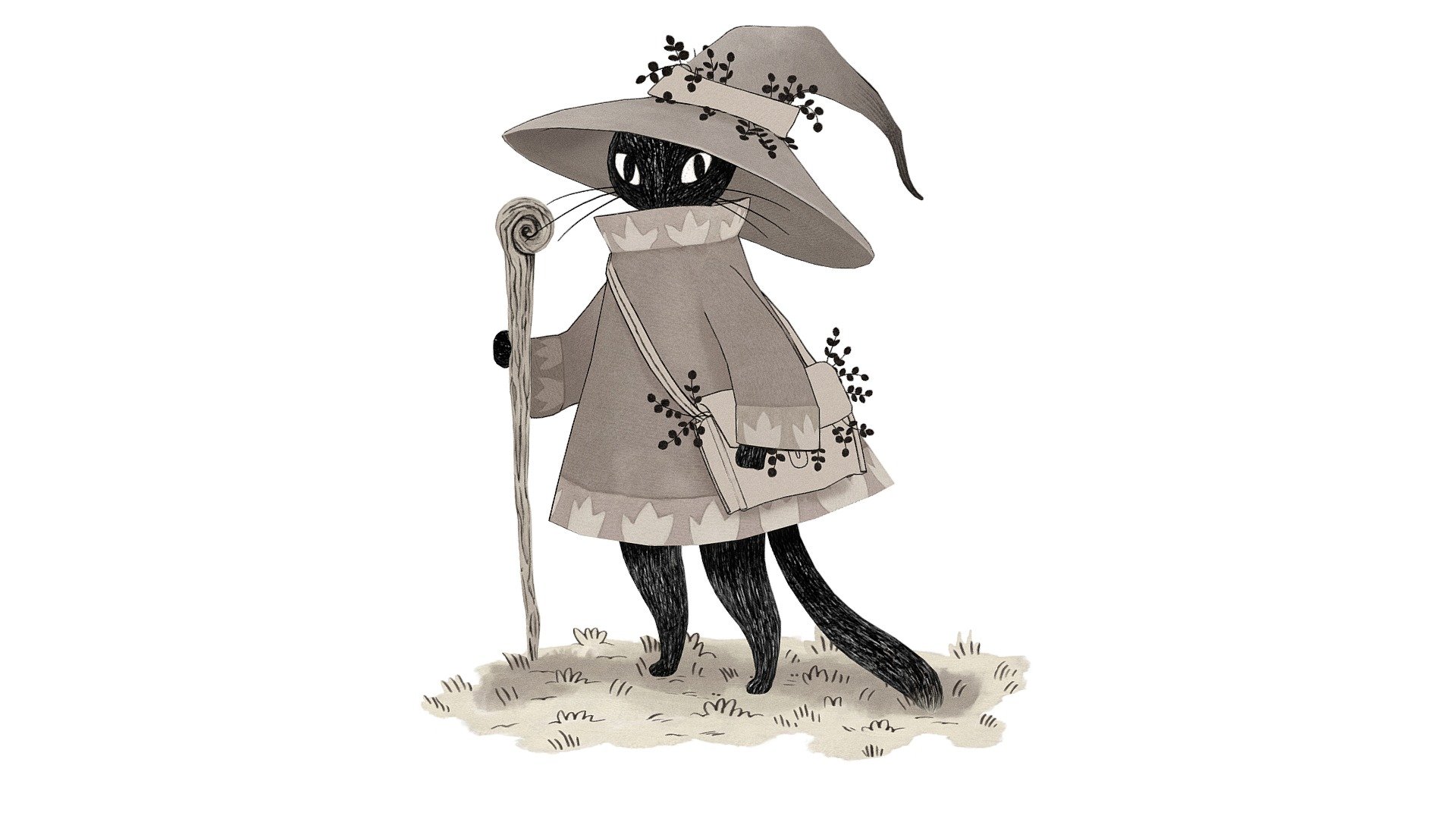 Finally wrapped up this sweet wizard cat character with all its herb satchely goodness! It's based on a concept by the wonderful @heikala_art: https://bit.ly/2PXegJm

I love look of the illustration and wanted to capture its essence in 3D. It was a great chance to work on my handpainting skills! Modeled in Maya LT and textured in Photoshop.