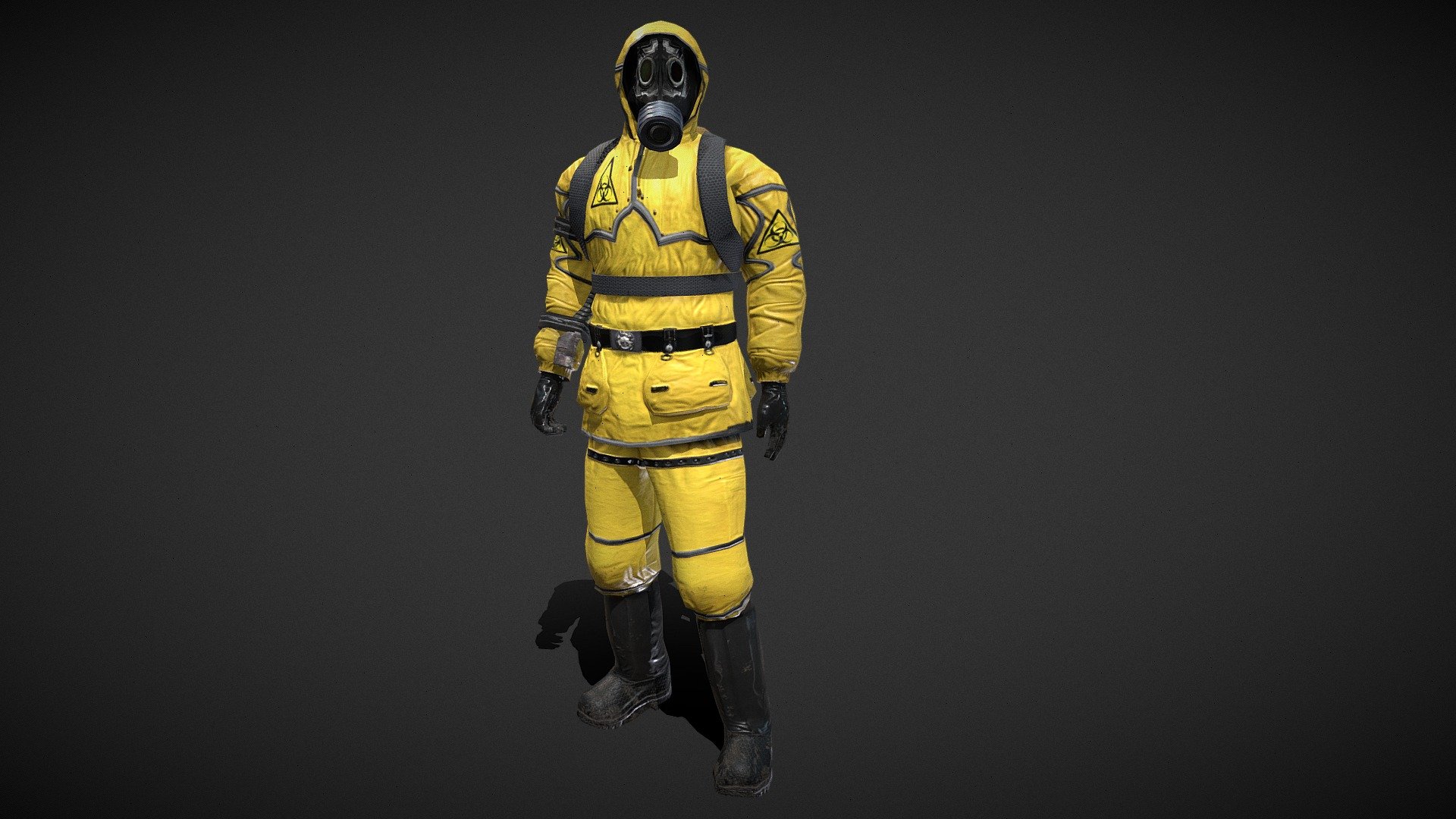 ADDITIONAL FILE INCLUDES RIGGED MODEL!

Man In Protective Hazmat Suit low poly 3D character. Rigged and ready for animation. Biped skeletal system + physique modifier.

Ready for games.

2K PBR textures

polys: 4126
tris: 4126
verts: 2059