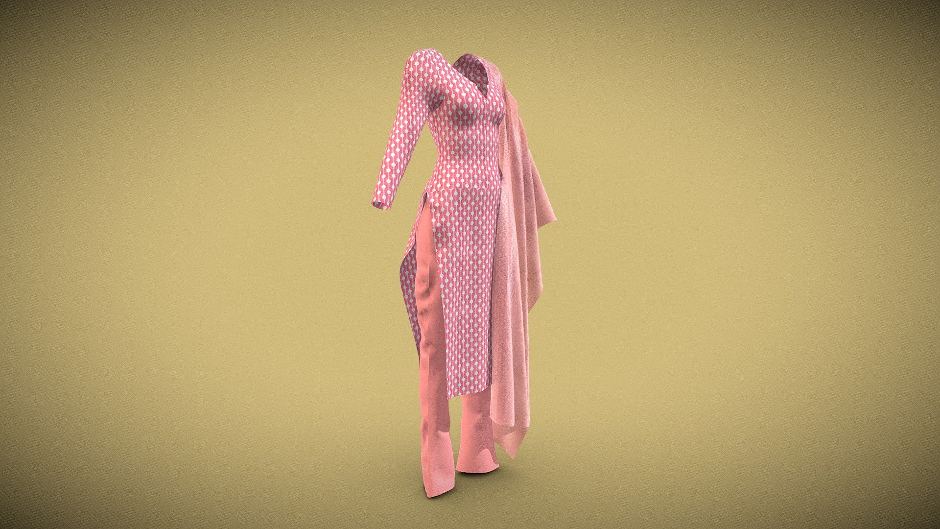 Nepali / Indian Girl Dress
Made in Blender