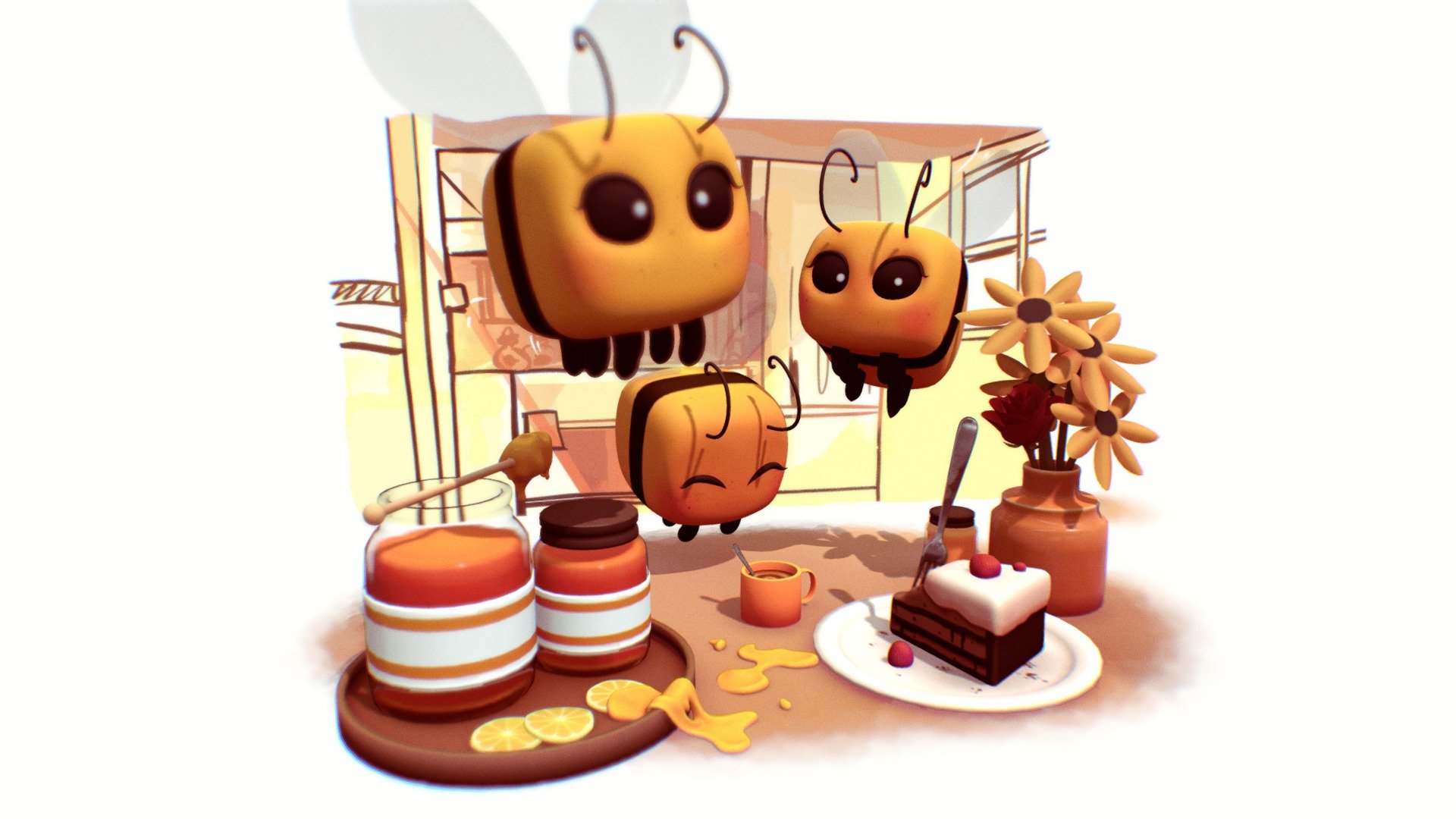 I'm not a player of Minecraft but as soon as I saw Peargor's illustration on twitter of these bees much more cute than in real life, I immediately put the idea of making them in 3d. It's now done.






More information about my work is available on my Artstation.

You can follow me on my different social links.
