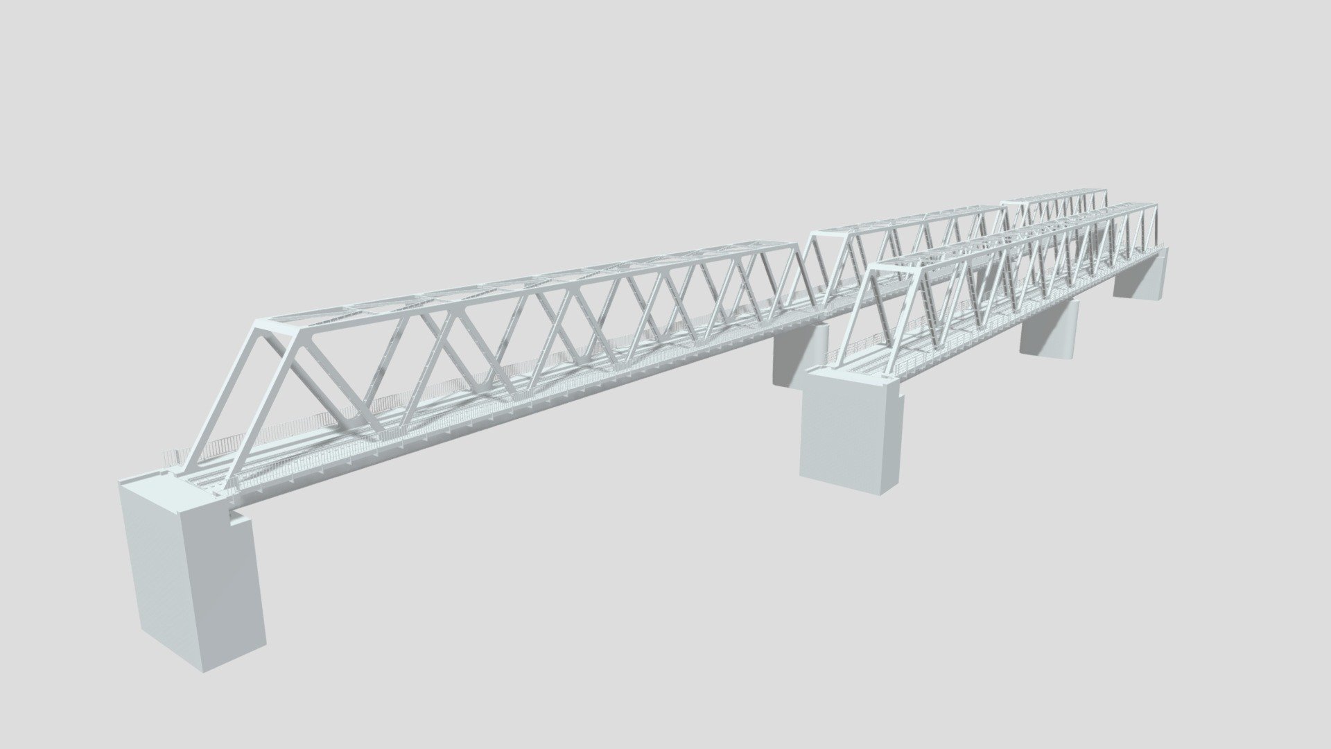 Two railway bridges of standard construction. Have US P60 tracks. Bridges are not UVW Map