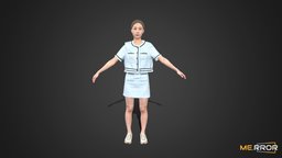 [Game-ready] Asian Woman Scan A-Posed 9 body, topology, people, standing, asian, bodyscan, ar, posed, woman, game-ready, korean, tweed, woman3d, character, low-poly, photogrammetry, lowpoly, scan, female, human, gameready, aposed, noai, twopiece