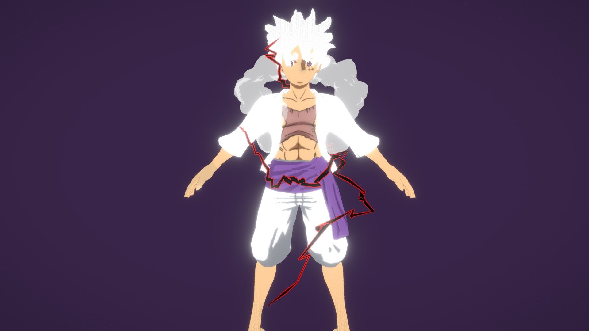 The awakening of joy boy luffy in nika nika no mi mode.