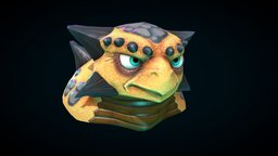 Sculptember day 01 Spiky spiky, ankylosaurus, ankylosaur, sculptember, stylizedcharacter, magnaomega, blender-eevee, stylized-texture, blender, substance-painter, dinosaur, sculptember2019