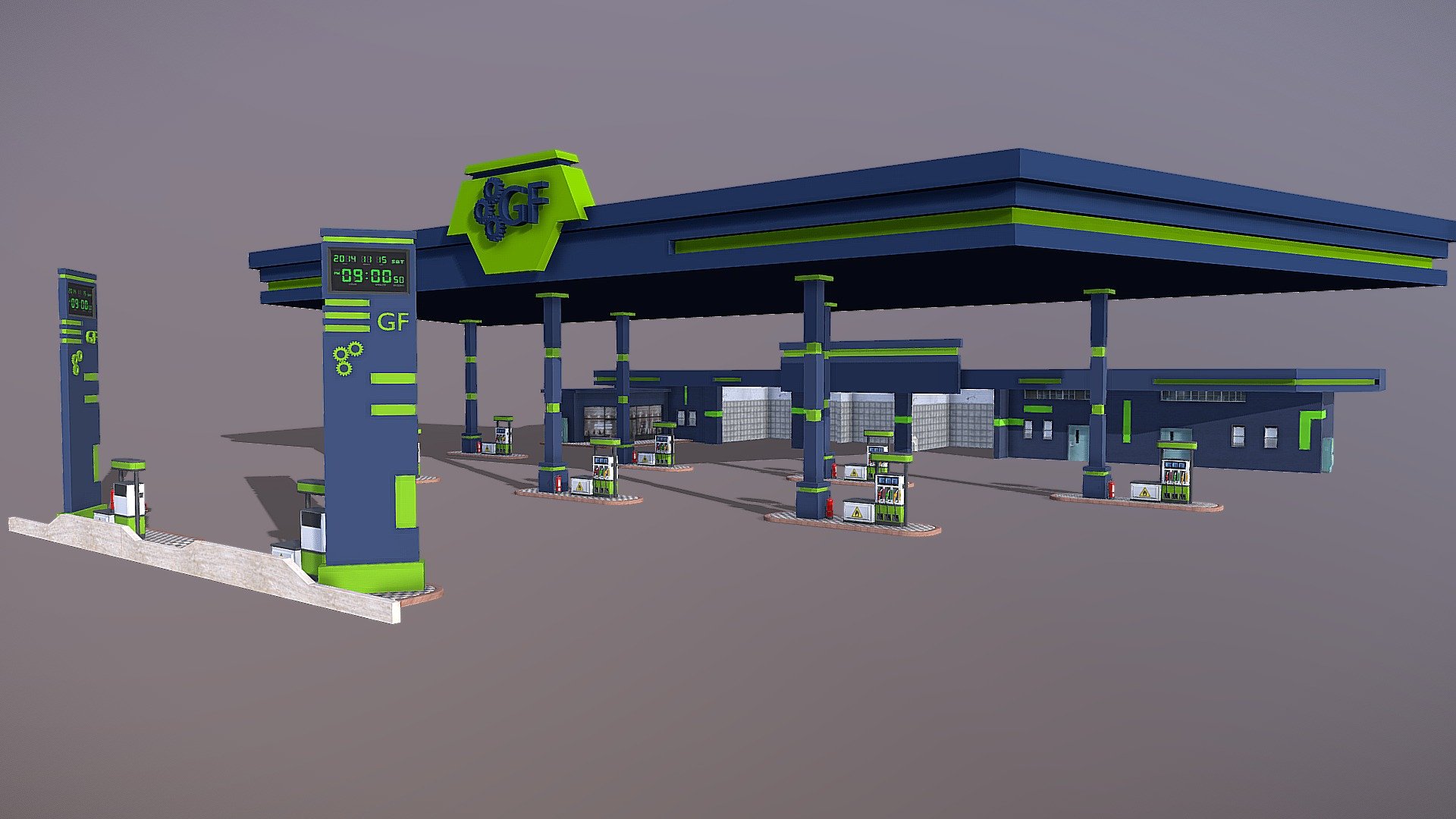 gas station

-low poly mesh

-textures 2048 or higher





the textures in the (textures.rar) file




files : blender, obj, dea, 3ds, fbx


