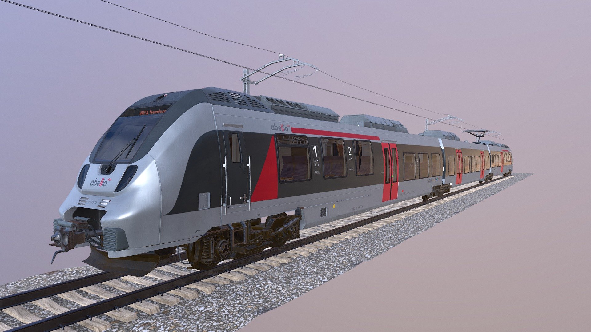 **This is a detailed highly optimized 3D model of a Bombardier TALENT 2 passenger train that was handcrafted by Insya. 
**
Here are some details about this epic model:




The model comprises of three cars with detailed interiors.

Start car has a train driver control compartment as well as seats. 

Middle car has folding seats and an area that is reserved for toilet (or any service related use)

End car features a window at the rear end.

Three options for tables: Open table top, folding table, small side table

Also includes: Railway track, gravel, electricity pole

Highly Optimizated topology

This train's branding is fully customizable. You may remove, change the graphics used for the branding as per your needs. 

Download includes .fbx, .obj and .blend file. Textures: 2K PBR, bundled with additional textures for Unity and Unreal Engine.

