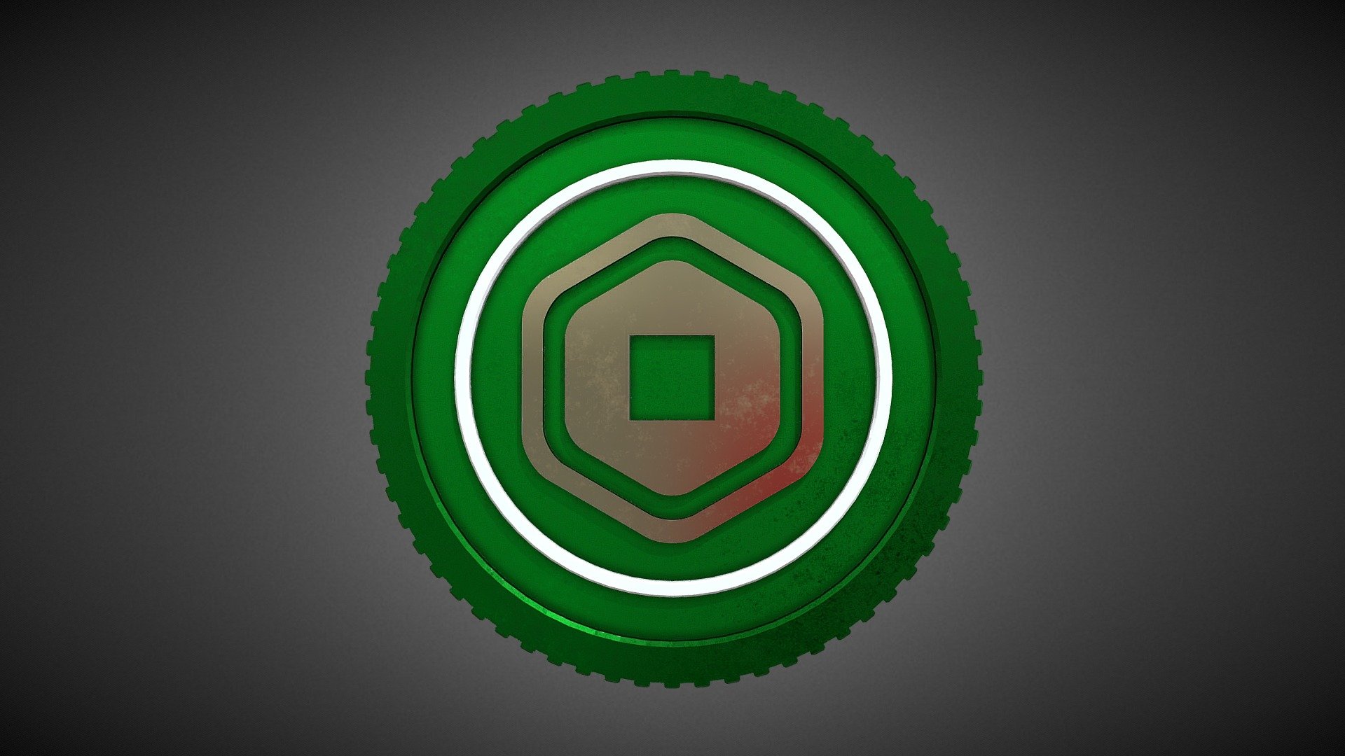 A Robux coin made 3D.

This is not Cryptocurrency. Just a 3D version of the Robux currency from Roblox.