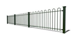 Park Railings fence, rail, garden, park, railings, town, metal, railing, street