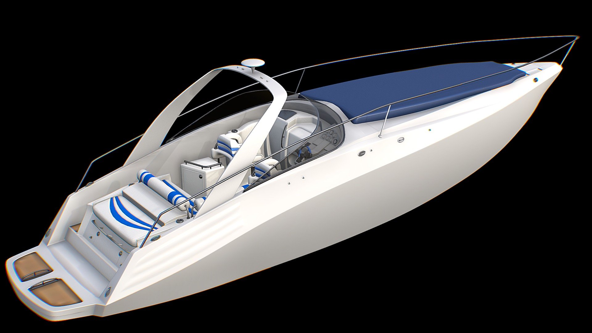 Very detailed 3d model of Luxury Yacht

It has been modeled and textured in and Blender , and is optimized to be used in game engines, as well as renders and movies.

The file contains a unique materials with 4k PBR textures (4096 X 4096):
