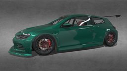 VW Scirocco Wide Body body, scirocco, vw, wide, lb, widebody, libertywalk, rocketbunny, lowpoly, volkwagenscirocco