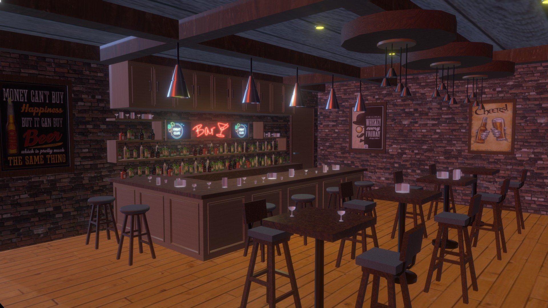 Bar Scene
Low poly 
Fully Modular
Game Ready