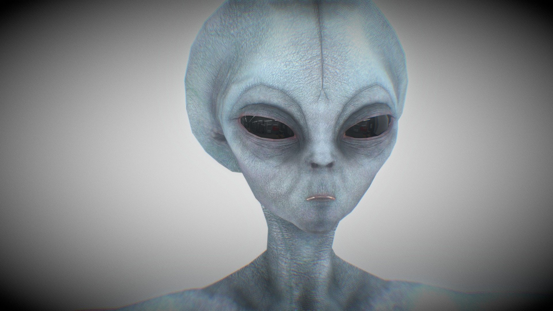 Grey E.B.E with blue shaded/grey skin.
This type of alien is very similar to the Roswell Tv series, and valiant Thor from Stargate,
in fact it's in the middle of these two types of breeds.
The skin and some morphological aspects are not canonical in either the two dedicated 
types of aliens to which this model is adapted.

Not rigged (Use mixamo!)

Textures : yes

Lowpoly : yes

Ready for games : yes

Uniform topology : yes