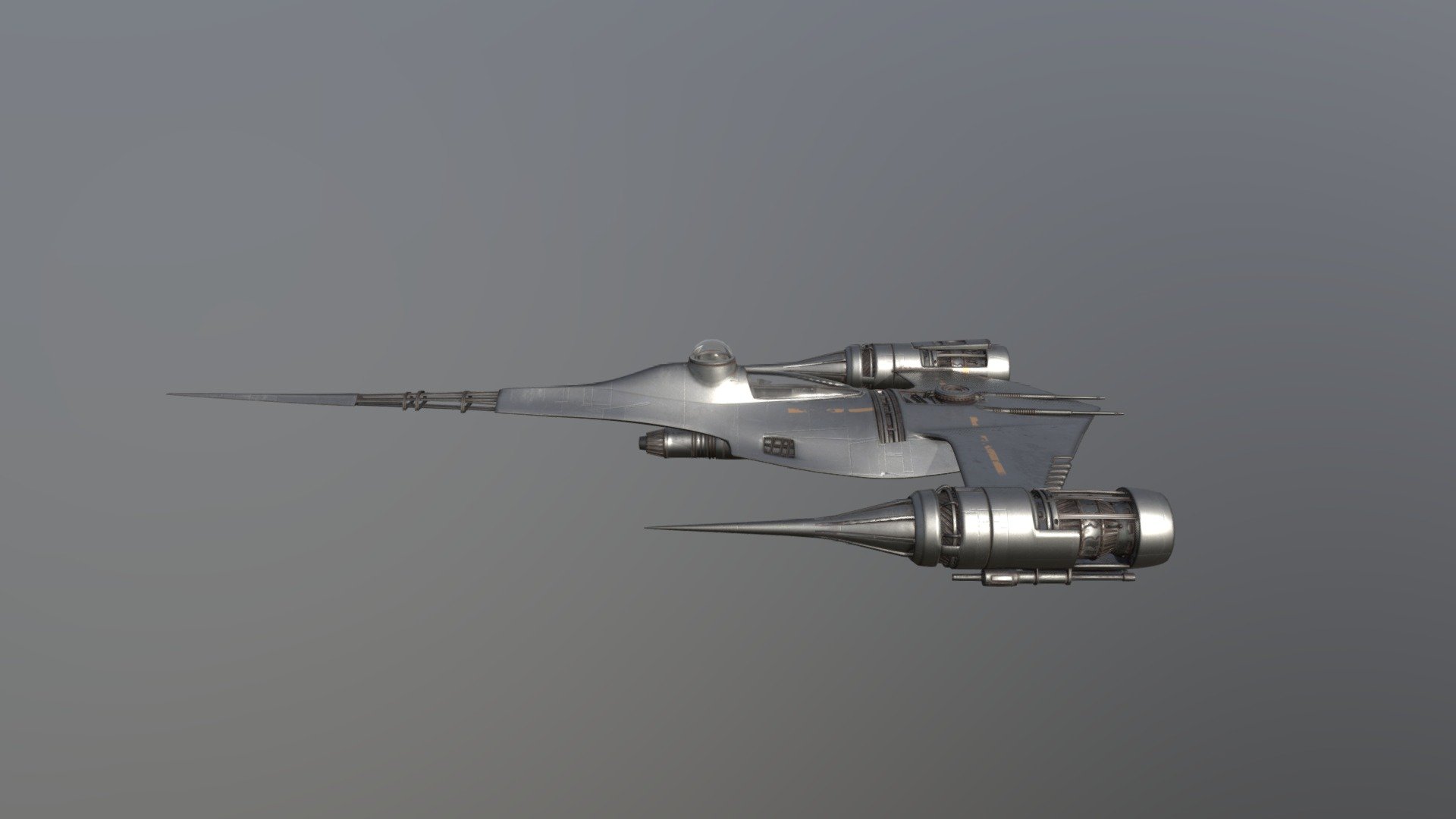 This is the Mandalorian N1 Naboo Starfighter. Modeled and textured by me in Blender. This model has a detailed interior and exterior perfect for animation in games or other media. Enjoy!

(Please do not forget to give credit if you use this in a public project/media)