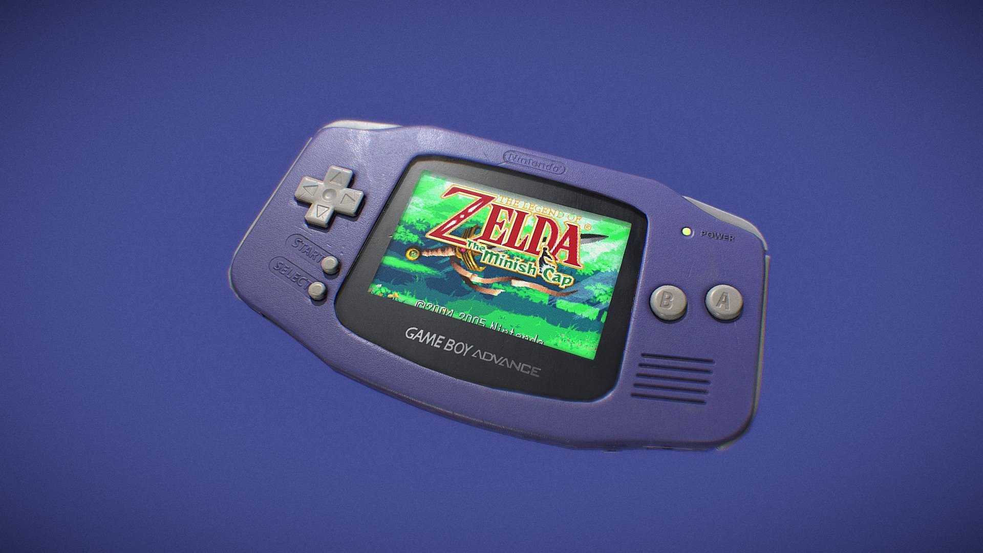 A Game ready version of Nintedo's iconic GameBoy Advance. Texturing was done in Photoshop and Substance Painter. The modeling was done in both Maya and Blender.

1 set of 4K textures for the entire console itself. This includes albedo, metallic, roughness, normals, emission, opacity and AO.
Then there is also a 2k texture used to cycle through the frames on the GameBoy's screen. These can be interchanged or totally replaced.