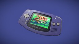 GameBoy Advance || Game Ready Asset device, games, gaming, gameboy, retro, console, portable, nintendo, electronic, classic, handheld, cartridge, video-games, gba, gameboycolor, emulator, gameboyadvance, substancepainter, art, lowpoly, gameasset, pixel, gameready