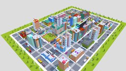 Simplepoly City - Low Poly Assets tree, lamp, stadium, vehicles, cars, exterior, road, ready, cityscape, evee, cityspace, cartoon, game, lowpoly, low, poly, car, city, shop, bfcm19