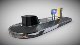 Airport Luggage 3D model object, tape, vray, exterior, road, unreal, bus, obj, airport, ready, domestic, easy, journey, lobby, fbx, xray, realistic, max, old, station, real, delivery, waiting, baggage, maya, modeling, unity, unity3d, architecture, asset, game, 3d, low, poly, model, air, polygon, interior, environment, overseas, enine