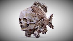 FISHHEAD fish, demon, river, ocean, biomechanical, biohazard, 3dprinting, water, alien, hrgiger, sphinx, 3dsculpt, darkart, character, 3dprint, 3d, skull, creature, animal, monster, characterdesign, dark, sculpture, sea, horror, fishhead