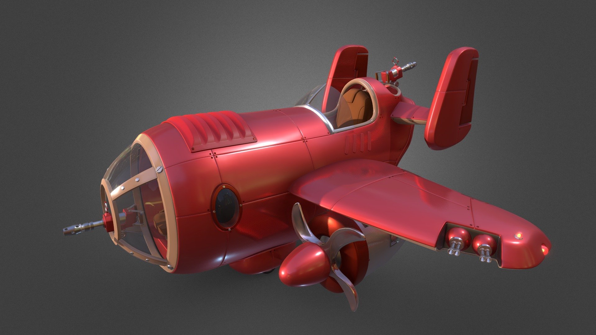 Hi!
This is a model I made as a hard surface practice on Maya. At first, I rendered it using Arnold, but I decided to upload it here and recreate the materials using the ones from Sketchfab.
Hope you like it!

Based on a concept from Ido Yehimovitz: http://artofyido.blogspot.com.es/