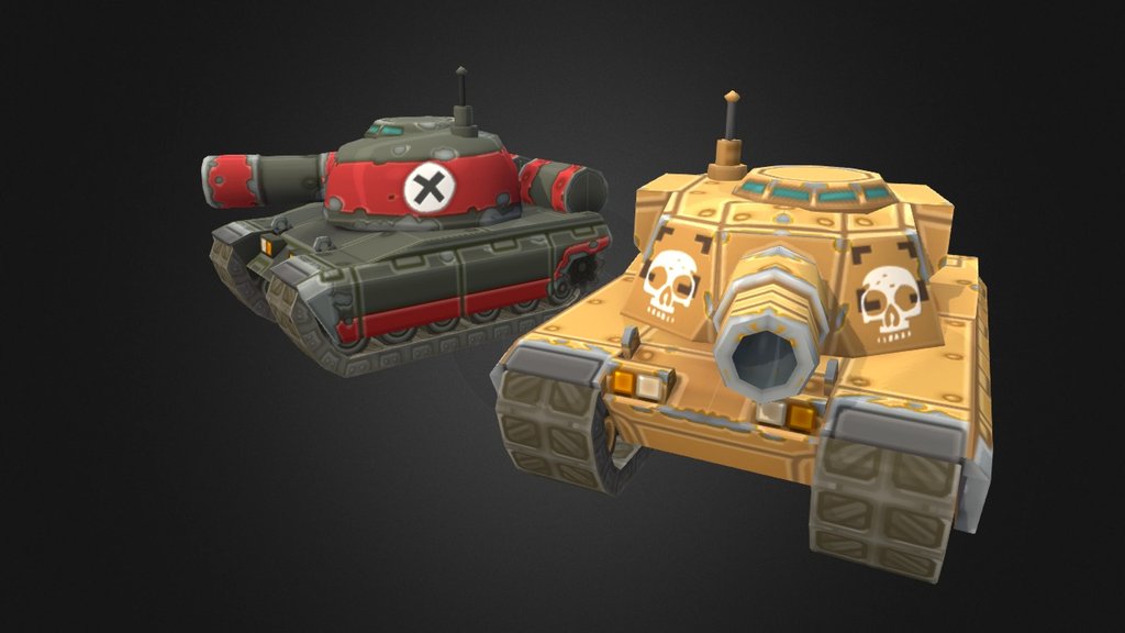 Low poly tanks
Hand painted textures