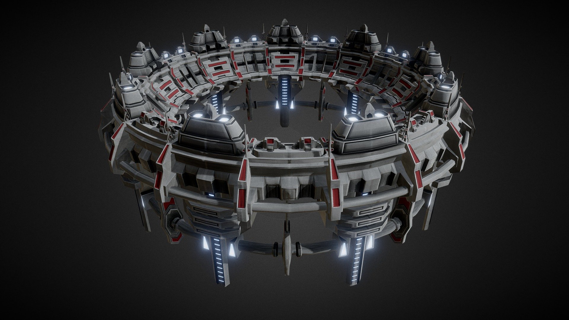 Science fiction space portal. Ready for using in games or movies. Includes .3ds, .blend, .dae, .fbx, .max, .obj and .unitypackage files.