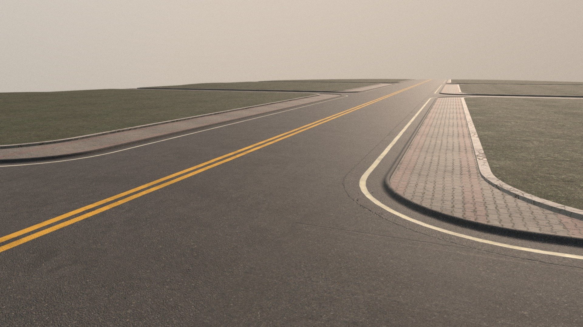 American Road with Alley Side Streets.
I have a collection of more street/road models to chose from, so check them out!