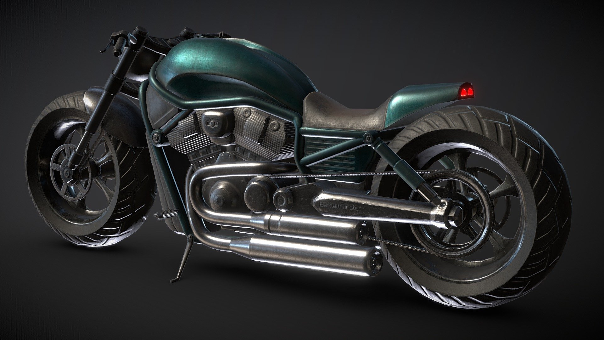 Just like Harley style bike so created this practice by low poly mesh with PBR materials