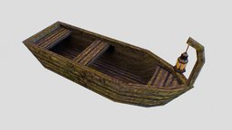 PS1 Style Asset - Boat retro, pixelated, lowpoly, gameasset, gameready, ps1-style