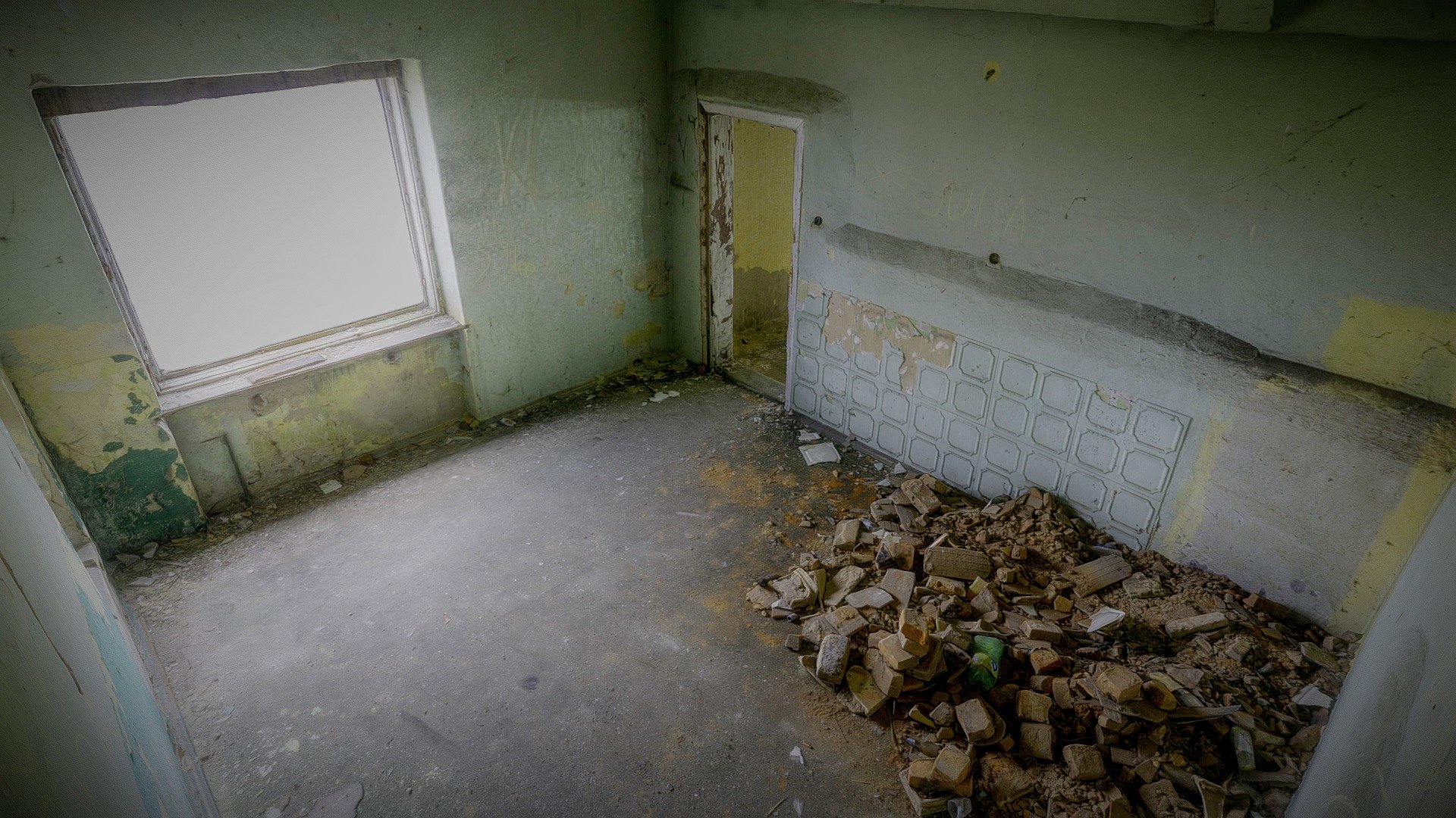 Two social rooms in a ruined building.

Model 3D created in RC from 498 images (sony a6000)

For Skechfab:

300 K triangles, 8x4096x4096

Download version:

OBJ Triangles: 300 K Textures: 3 x 16384x16384 u1v1 32-bit BGRA png

OBJ Triangles: 10 mln Textures: 3 x 16384x16384 u1v1 32-bit BGRA png

If you like my work leave a like or comment and follow me for more! Thanks :)









