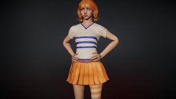 Nami body, face, anatomy, , sss, , , woman, nami, one_piece, panties, one-piece, girl, blender3d, female, rigged, onepiece, noai, namy