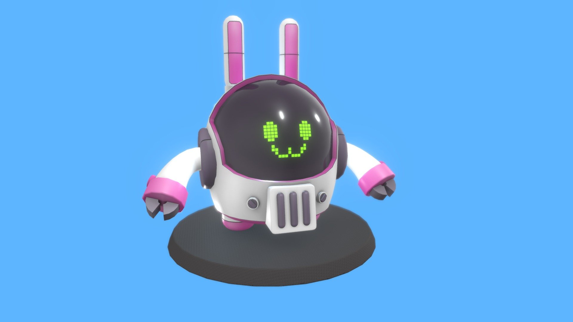 My new series of cute robots. The first is a robot rabbit.

Character : albedo/metalness/roughness/normal/emissive/occlusion
Socle : albedo/metalness/roughness/normal/emissive/occlusion

3D – 3DsMax
Texture – 3D-Coat / Photoshop / Illustrator