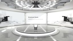 Broadcast News Studio | Baked scene, room, virtual, tv, studio, news, live, international, broadcast, baked, table, vr, television, interior