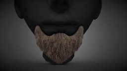 Facial Hair Cards Style 3 - Goatee Beard hair, warrior, viking, realtime, barber, beard, facial, cards, wig, haircut, hairstyle, goatee, character, game, lowpoly, man, human, male, stubble, realtimecharacter