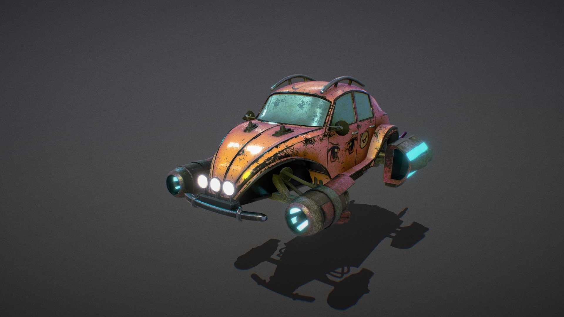 Model in Blender.
Paint And Texture in Sunstancepainter.