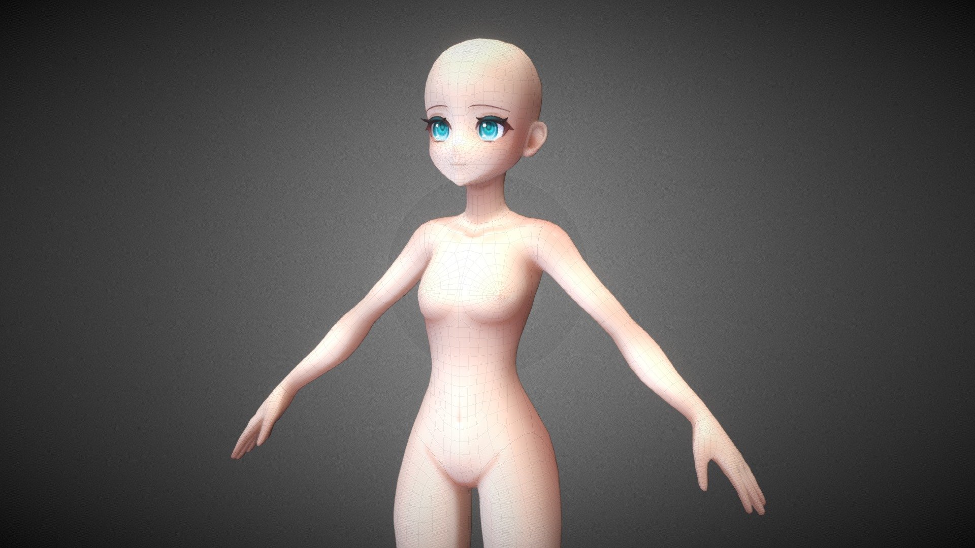 Polygons : 12,490

Features :

Anime Style base model that can be a kickstart to making assets for Games, Animations, Vtuber, Figurine, etc. 100% Quads, Clean topology, Rigging Ready, Subdivision Ready Symmetrical with the origin point at the center of the grid floor (ready for mirroring) UV Unwrapped FBX and Blend (Native) files included

included : FBX / OBJ / Blender / PNG.texture