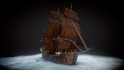 The Black Pearl caribbean, sailor, the, pearl, blender, ship, black, of, sea, pirates, boat