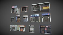 Asian Shop Pack room, assets, japan, gaming, prop, korea, chinatown, cyberpunk, china, store, city, building, shop, korean-style, noai